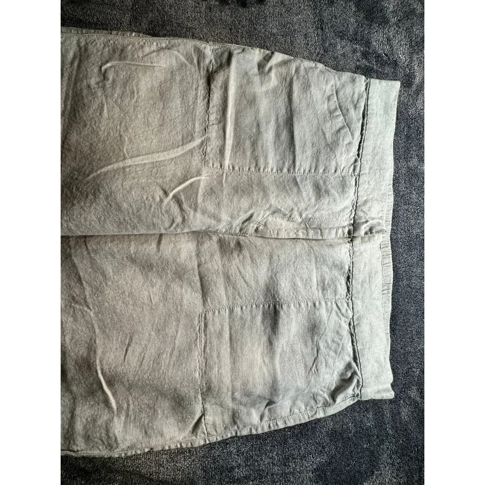 Chico's 100% Linen Straight Leg Pants Beige Oatmeal Size 2.5 Regular 107890 -13